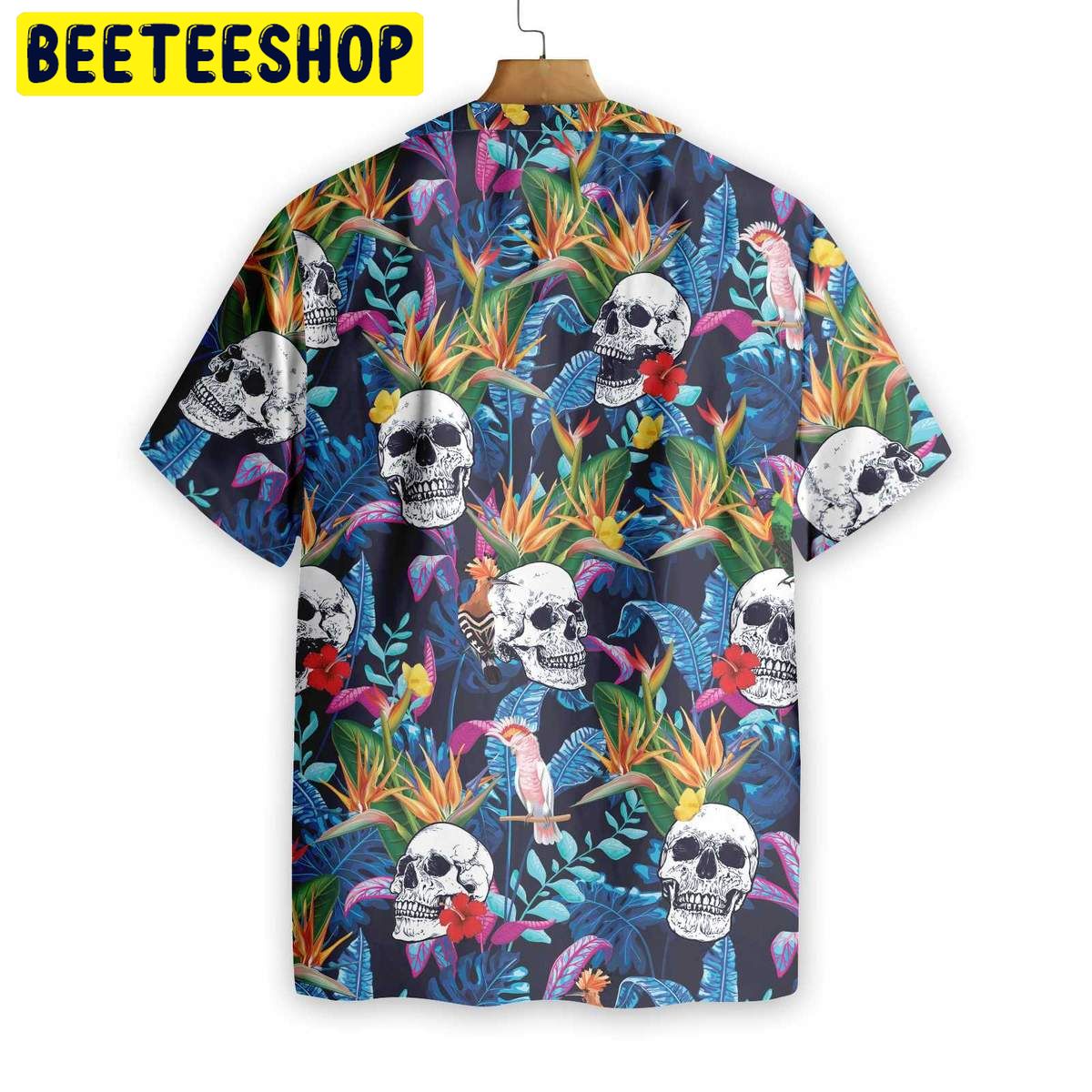 Colorful Tropical Forest And Skull Trending Hawaiian Shirt Colorful Tropical Forest And Skull Trending Hawaiian Shirt
