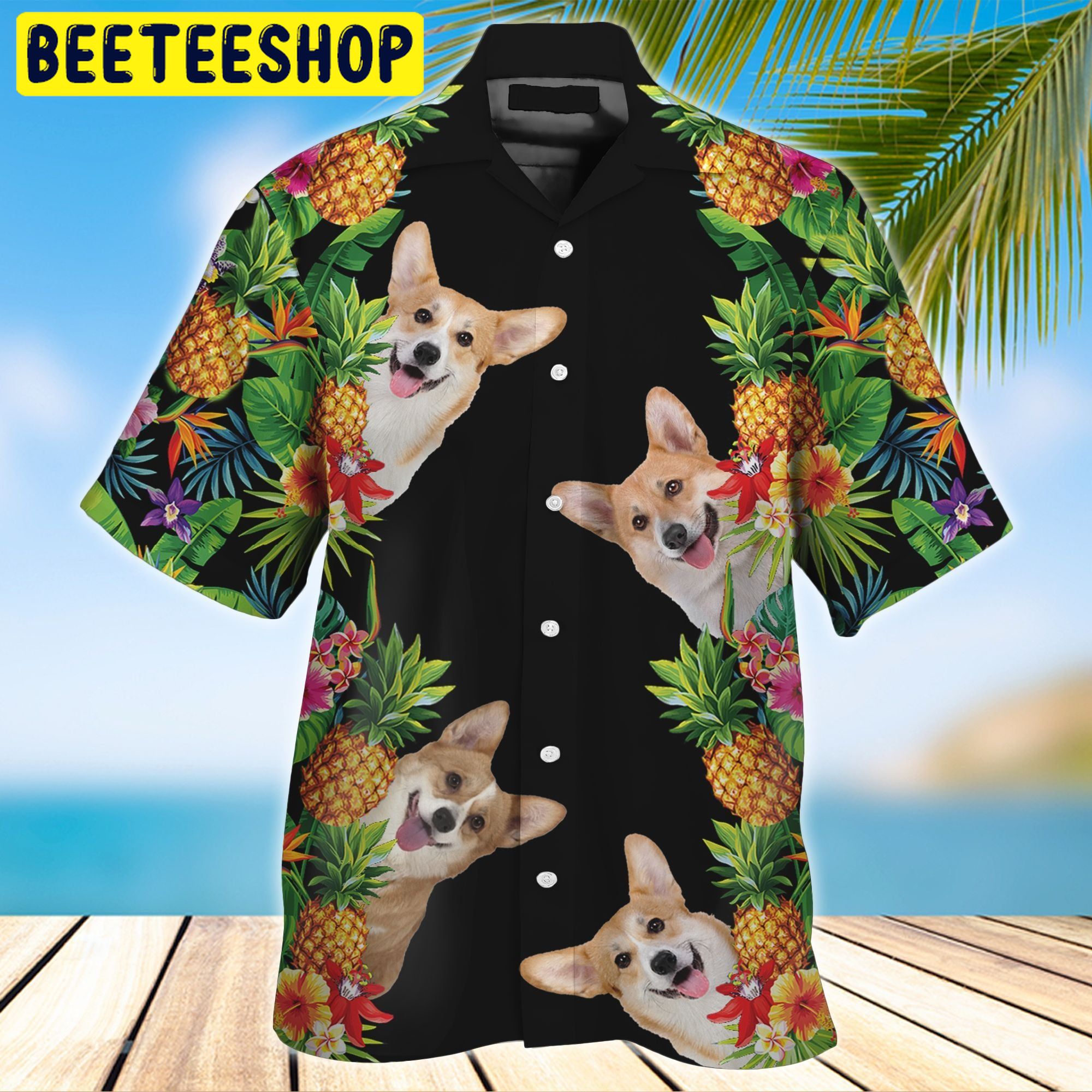 Corgi 3D All Over Printed Trending Hawaiian Shirt Corgi 3D All Over Printed Trending Hawaiian Shirt