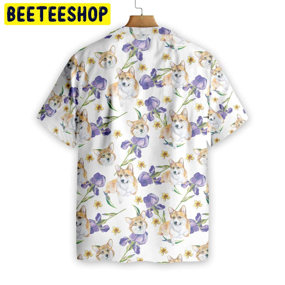 Corgi And Flowers Trending Hawaiian Shirt Corgi And Flowers Trending Hawaiian Shirt