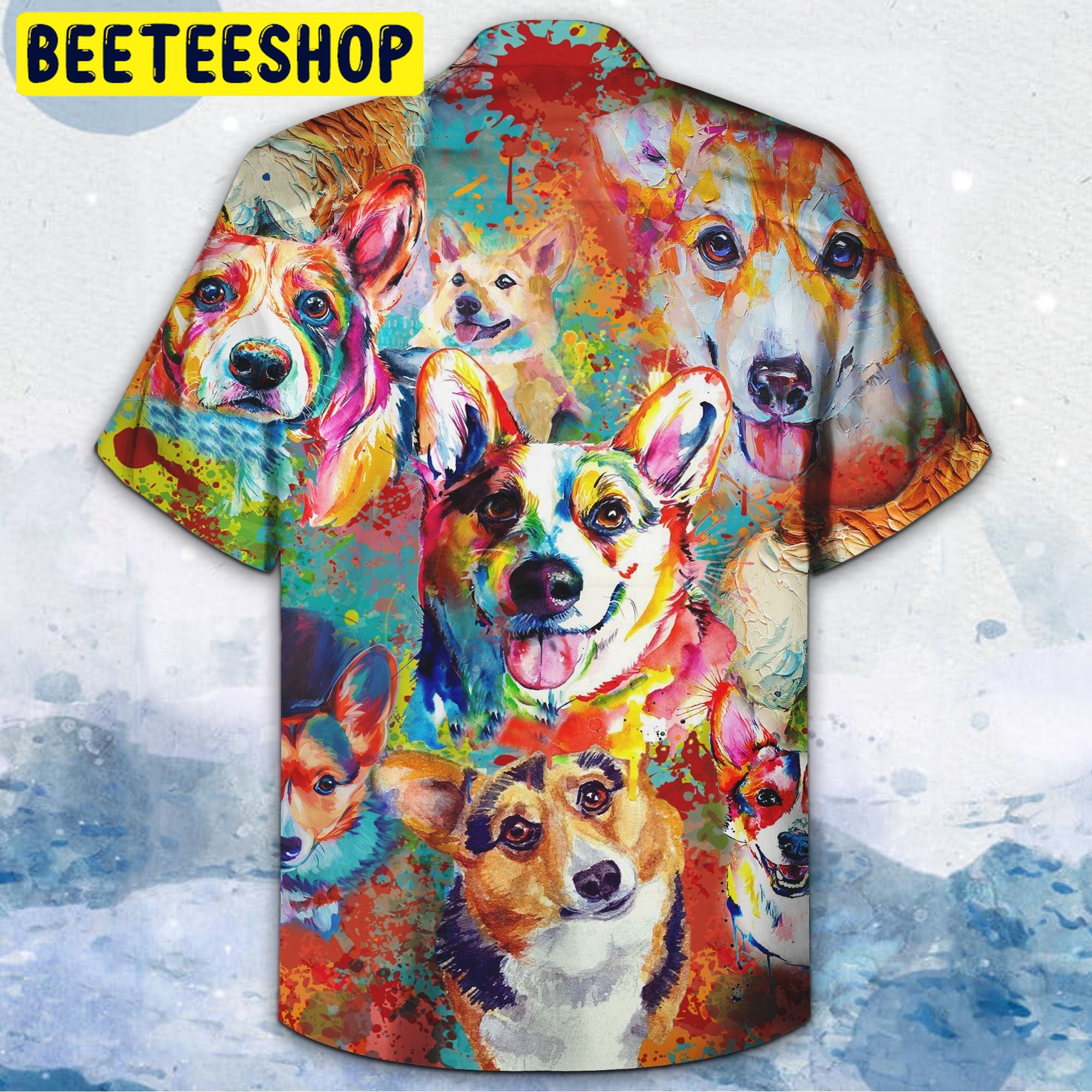 Corgi Colorfull 3D All Over Printed Trending Hawaiian Shirt Corgi Colorfull 3D All Over Printed Trending Hawaiian Shirt