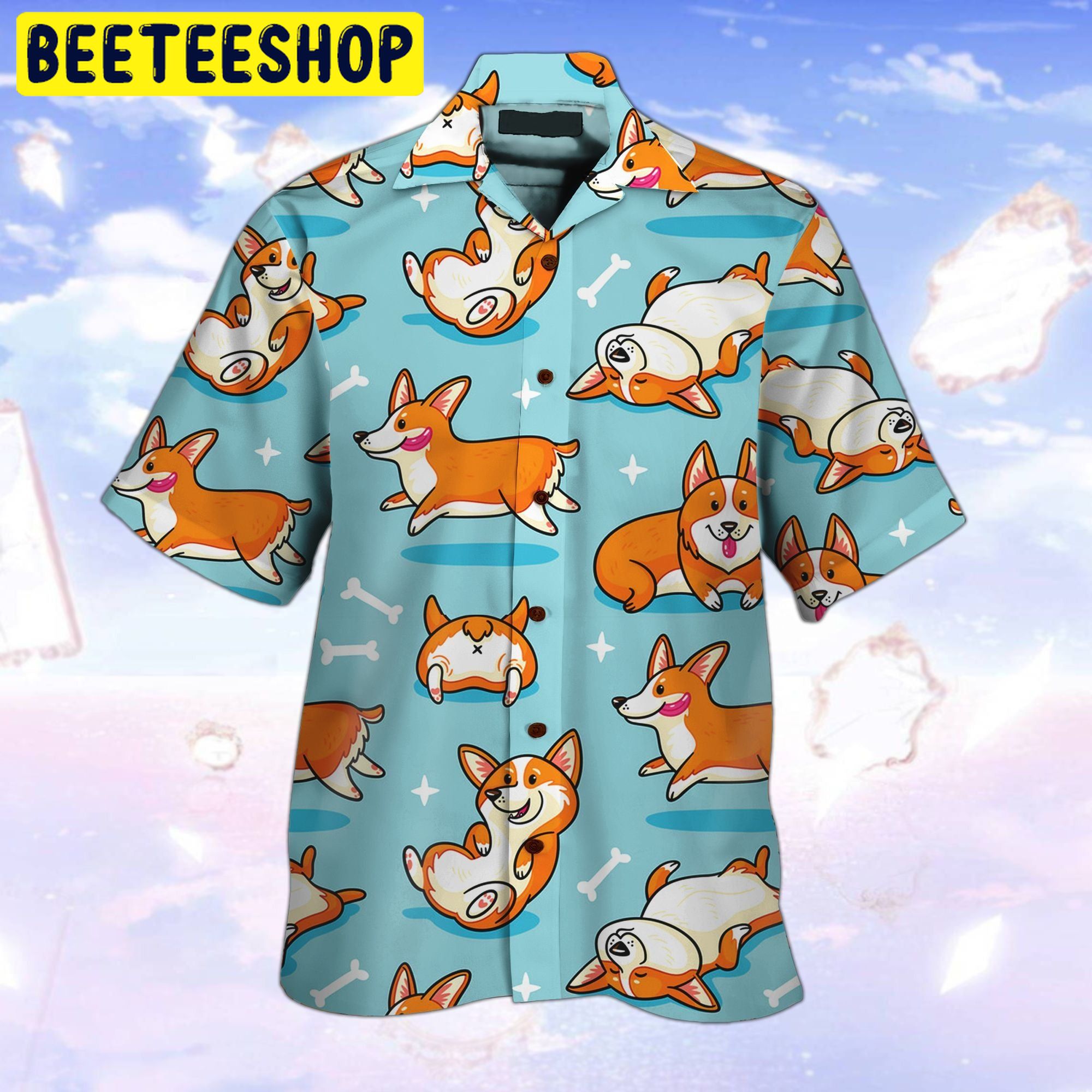 Corgi So Funny 3D All Over Printed Trending Hawaiian Shirt Corgi So Funny 3D All Over Printed Trending Hawaiian Shirt
