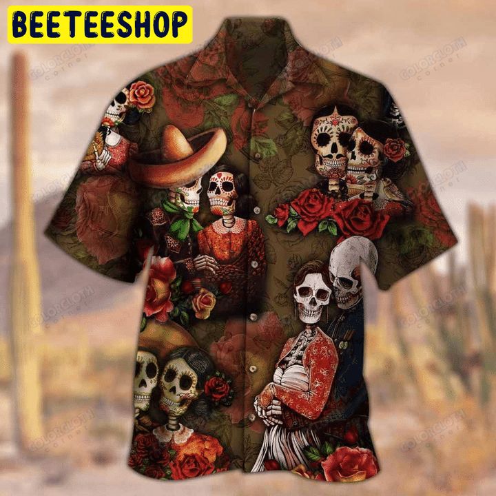 Couple Skull - Day of The Dead Trending Hawaiian Shirt Couple Skull - Day of The Dead Trending Hawaiian Shirt