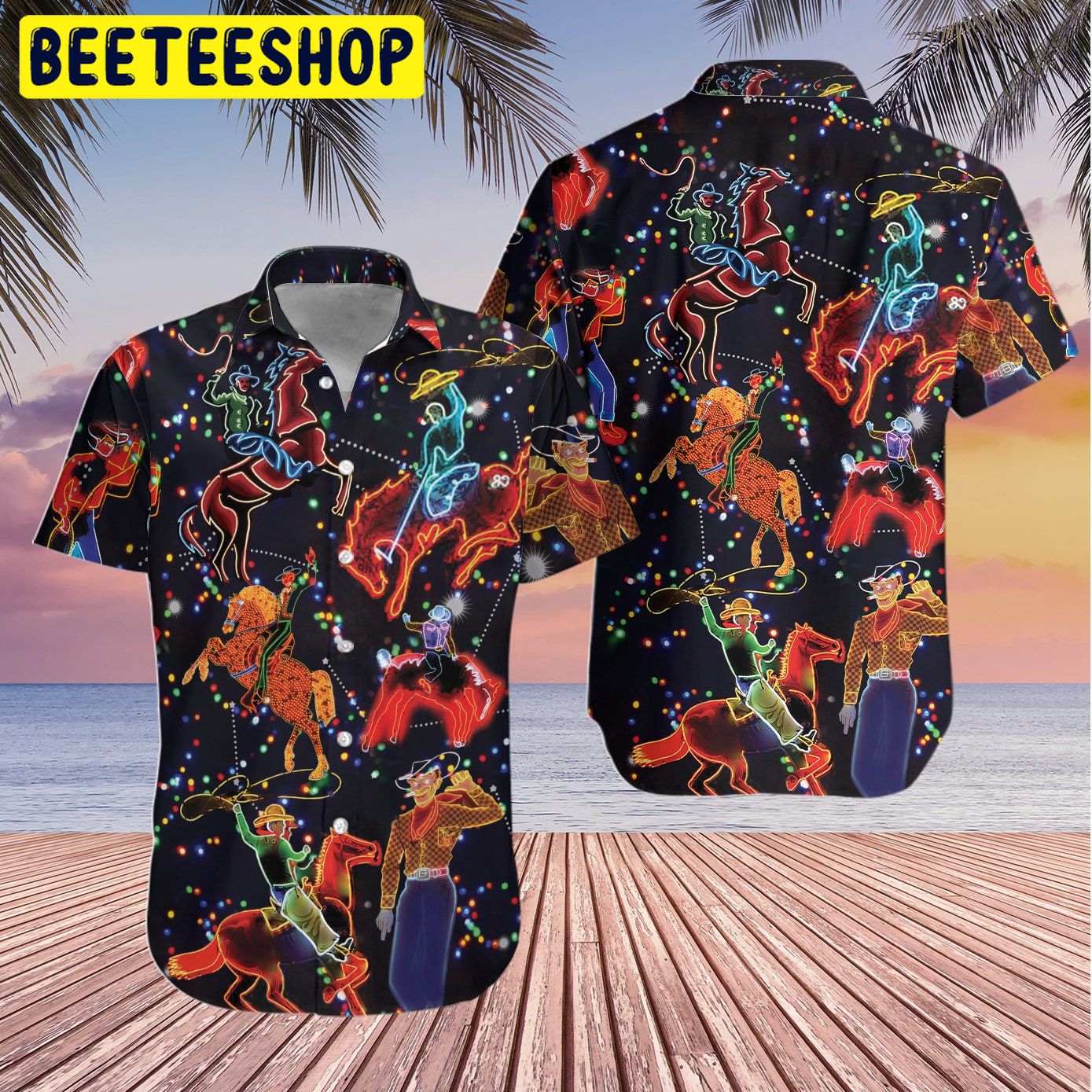 Cowboy Riding Horse Trending Hawaiian Shirt Cowboy Riding Horse Trending Hawaiian Shirt