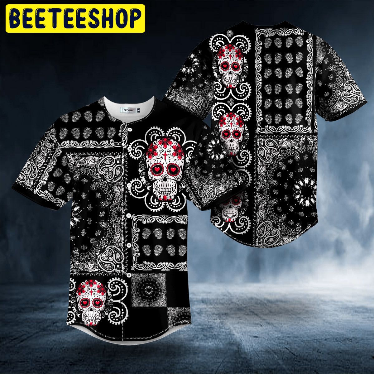 Cross Doodle Sugar Skull Trending Baseball Jersey Cross Doodle Sugar Skull Trending Baseball Jersey