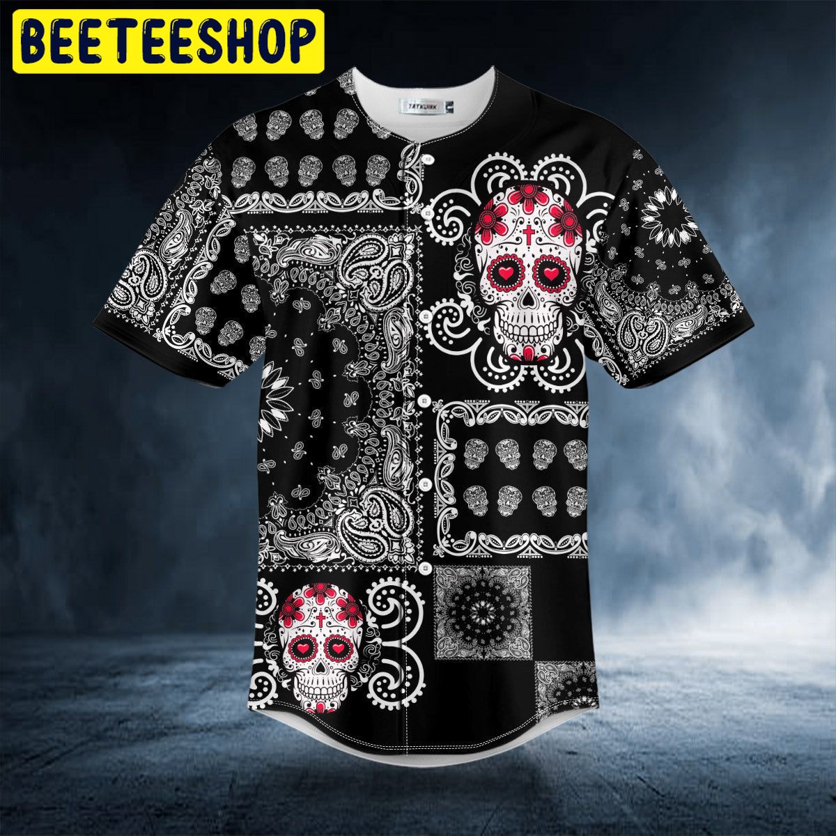 Cross Doodle Sugar Skull Trending Baseball Jersey Cross Doodle Sugar Skull Trending Baseball Jersey