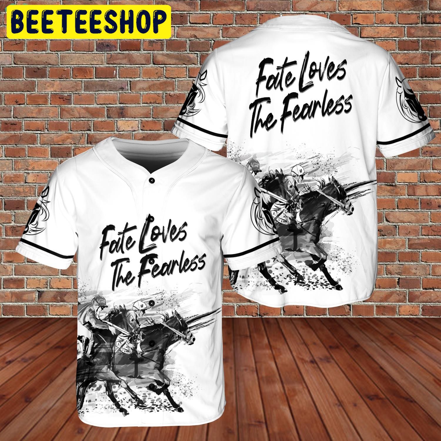 Custom Fate Loves The Fearless Horse Racing Trending Jersey Baseball Custom Fate Loves The Fearless Horse Racing Trending Jersey Baseball