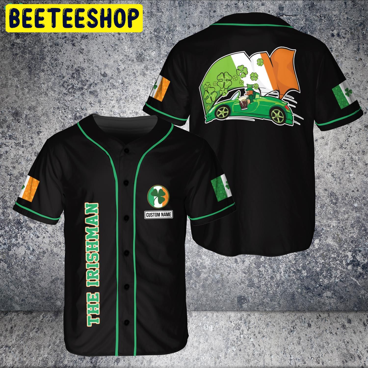 Custom Name Irishman Flag Irish Sports Men Trending Jersey Baseball Custom Name Irishman Flag Irish Sports Men Trending Jersey Baseball