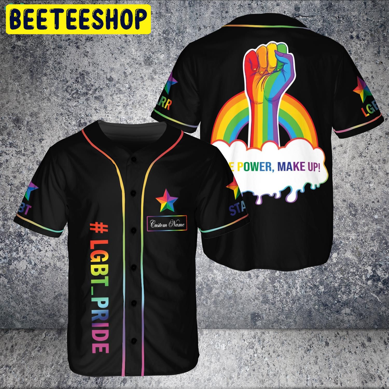 Custom Name Lgbt Pride Hand Support Love Is Love Lgbt Rainbow Trending Jersey Baseball Custom Name Lgbt Pride Hand Support Love Is Love Lgbt Rainbow Trending Jersey Baseball
