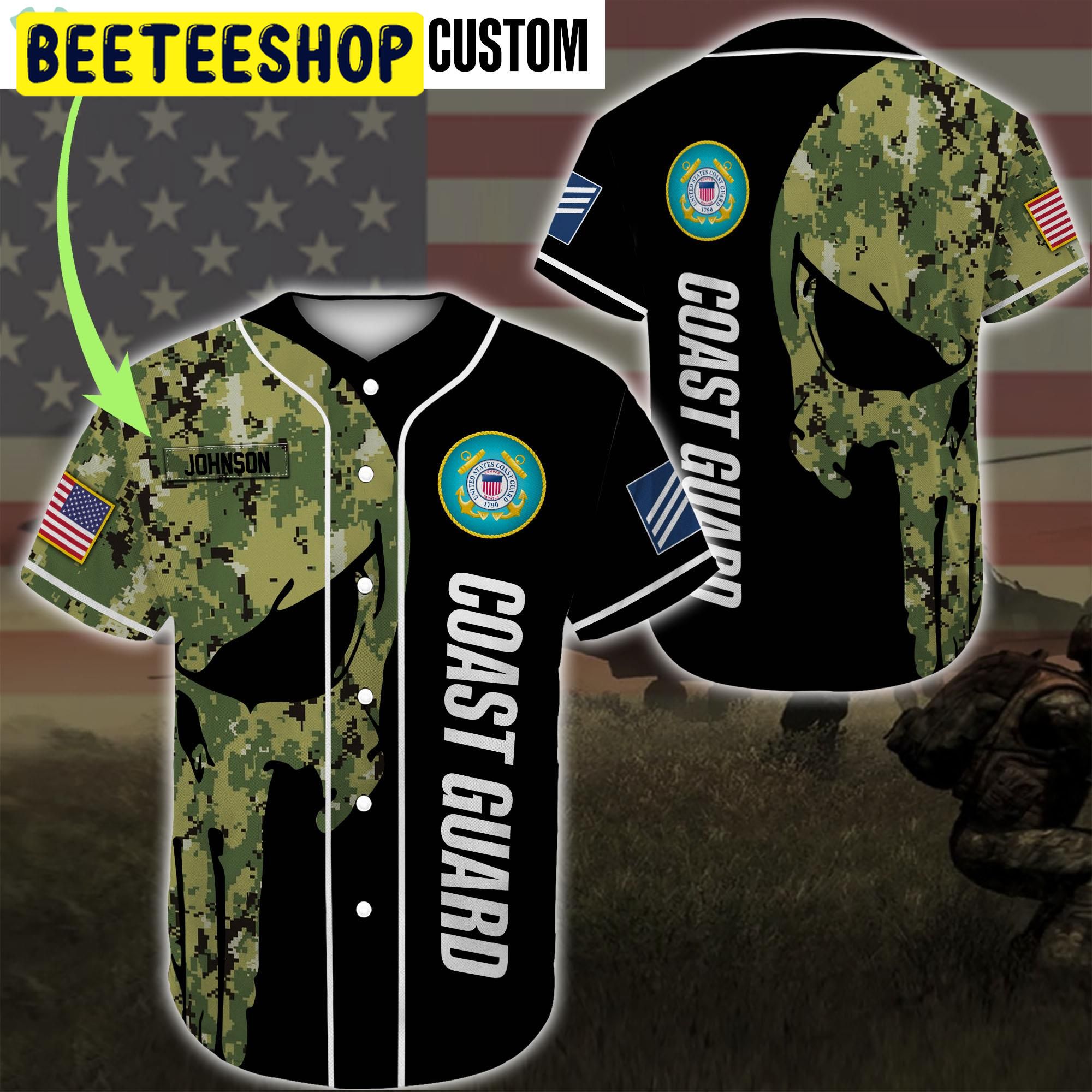 Custom Name United States Coast Guard Trending Jersey Baseball Custom Name United States Coast Guard Trending Jersey Baseball