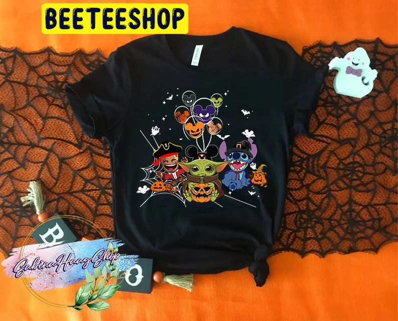 Cute Baby Yoda Groot And Stich HalloweenTrending Unisex Shirt Cute Baby Yoda Groot And Stich HalloweenTrending Unisex Shirt