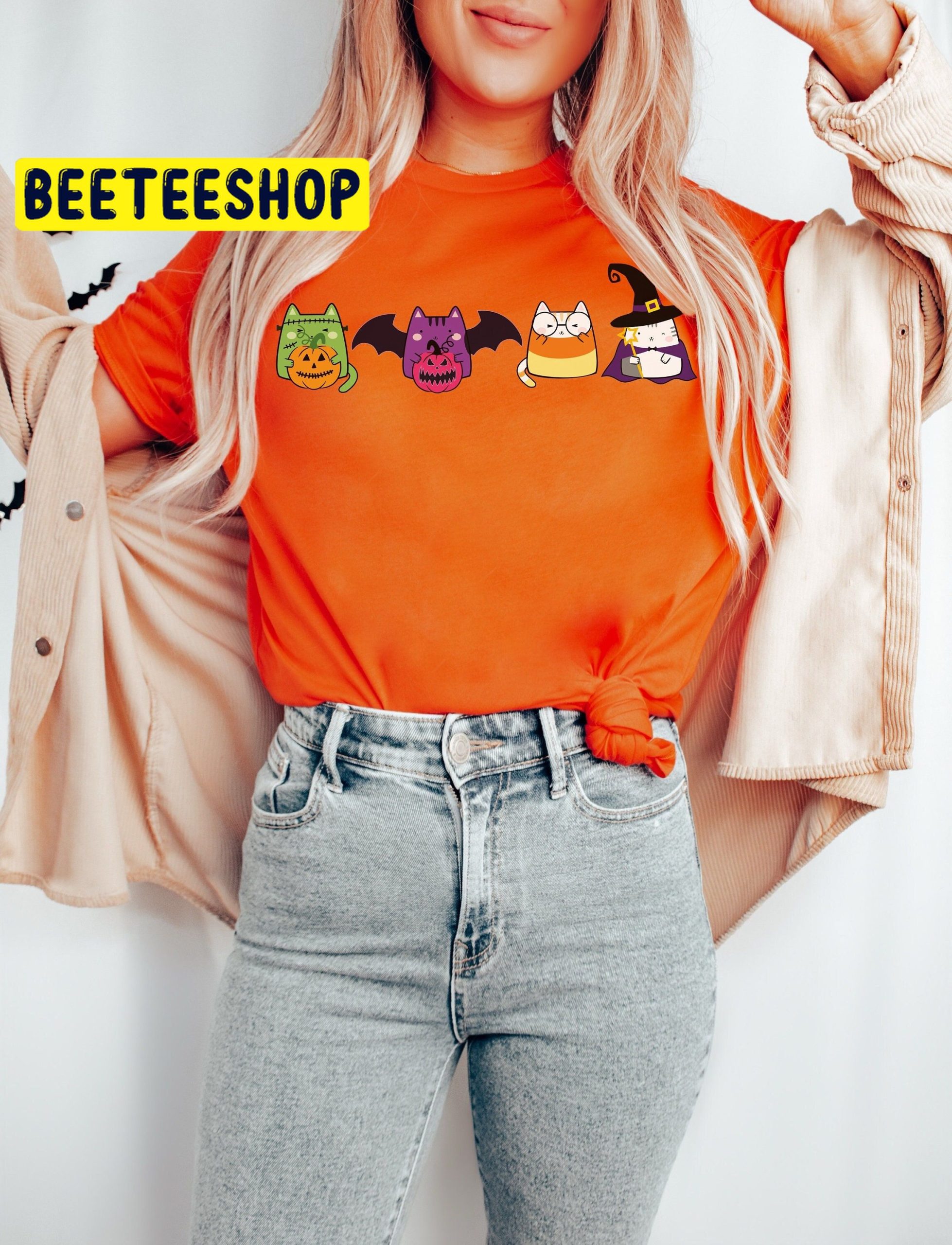 Cute Cat Kawaii Halloween Trending Unisex Shirt Cute Cat Kawaii Halloween Trending Unisex Shirt
