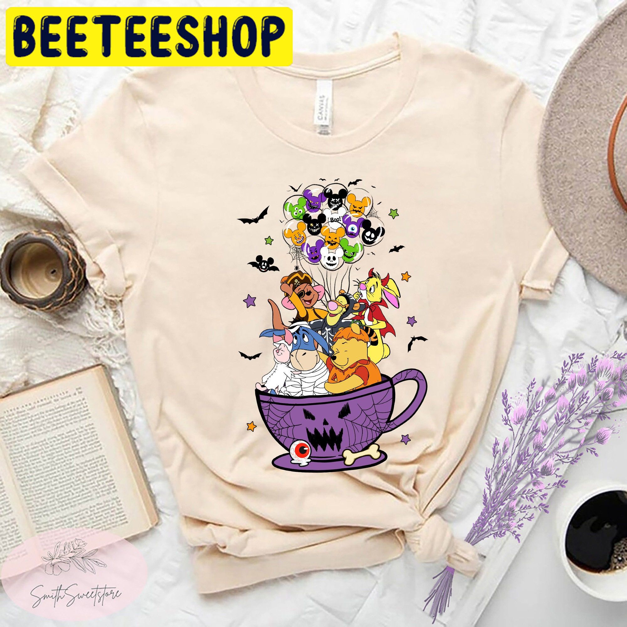 Cute Disney Pooh Friends Fall Coffee Halloween Trending Unisex Shirt Cute Disney Pooh Friends Fall Coffee Halloween Trending Unisex Shirt
