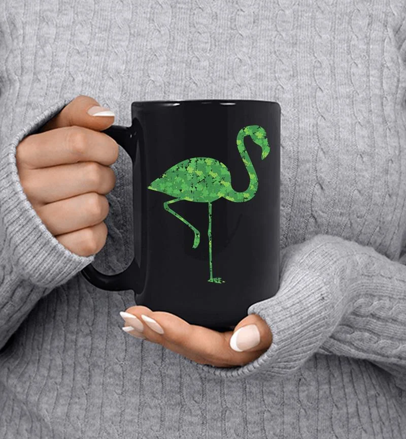 Cute Flamingo Shamrocks St Patricks Day Animal Lover Mug Cute Flamingo Shamrocks St Patricks Day Animal Lover Mug