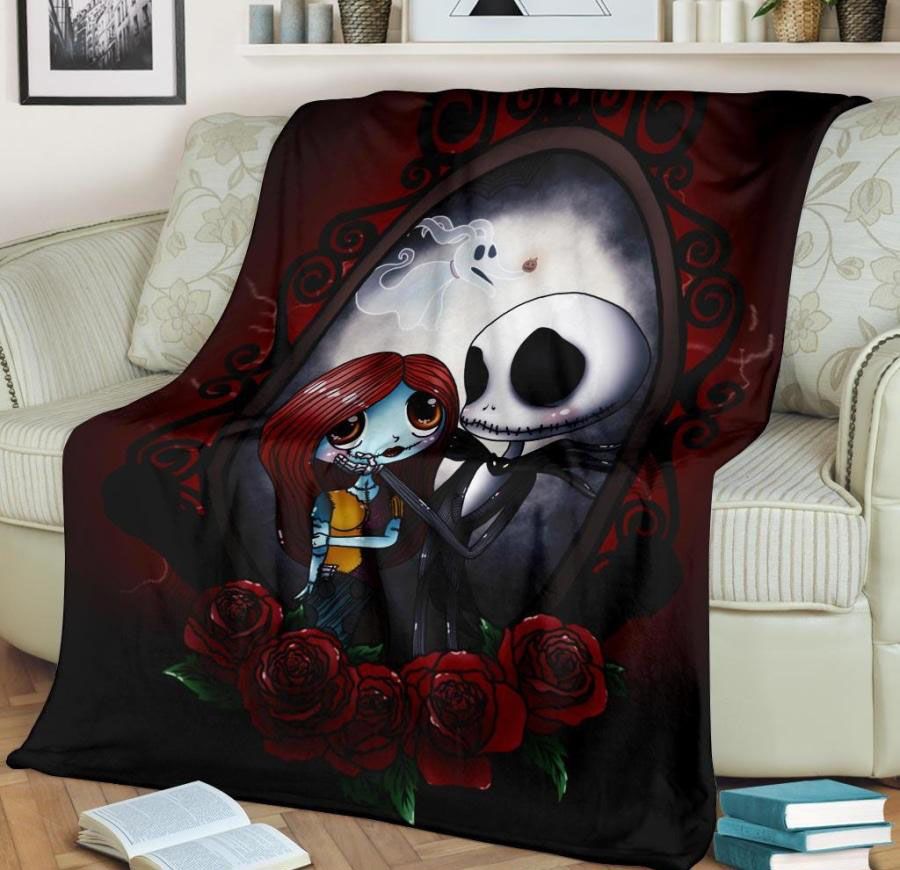 Cute Jack Skellington And Sally Love Nightmare Before Christmas Best Seller Fleece Blanket Throw Blanket Cute Jack Skellington And Sally Love Nightmare Before Christmas Best Seller Fleece Blanket Throw Blanket