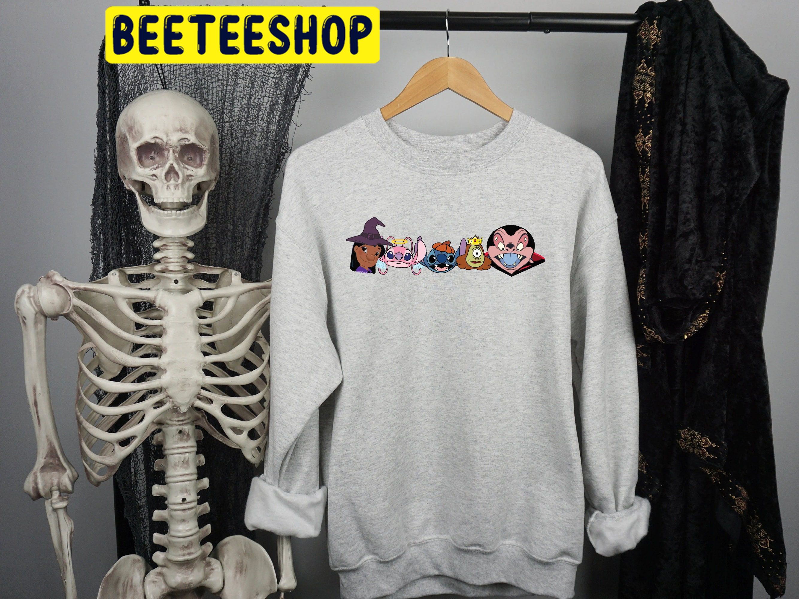 Cute Stitch Lilo And Friend HalloweenTrending Unisex Shirt