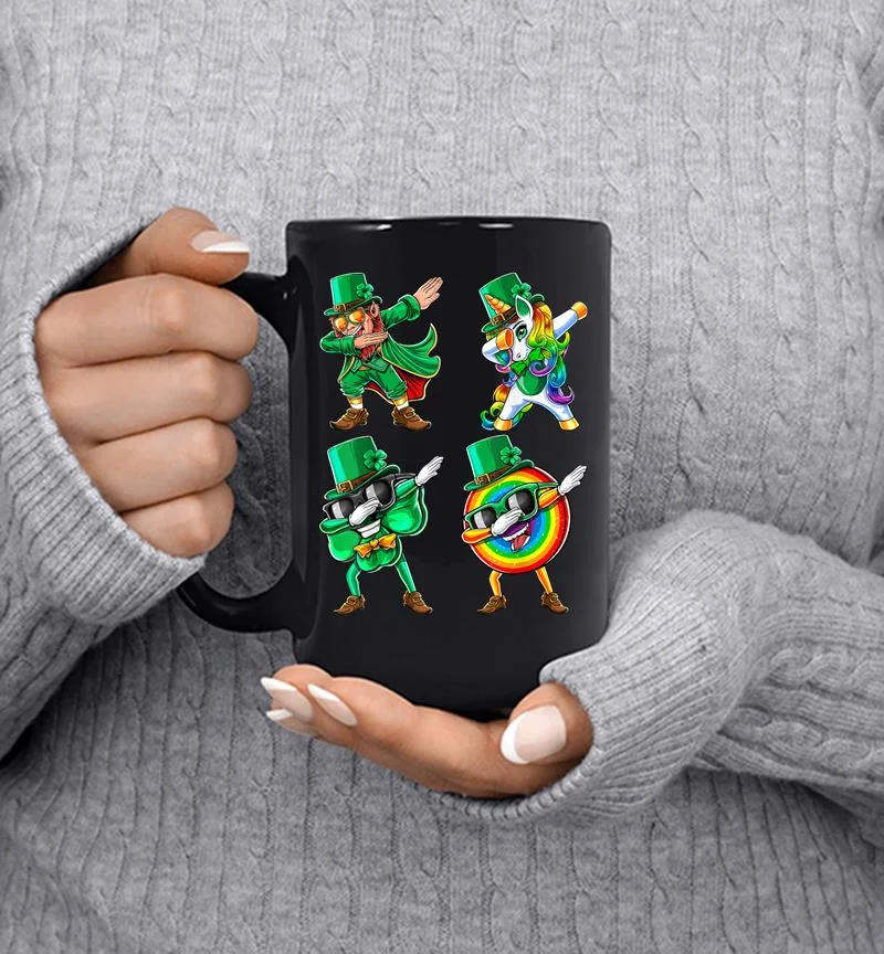 Dabbing Leprechaun Unicorn Shamrock St. Patrick 039s Day Kids Mug Dabbing Leprechaun Unicorn Shamrock St. Patrick 039s Day Kids Mug