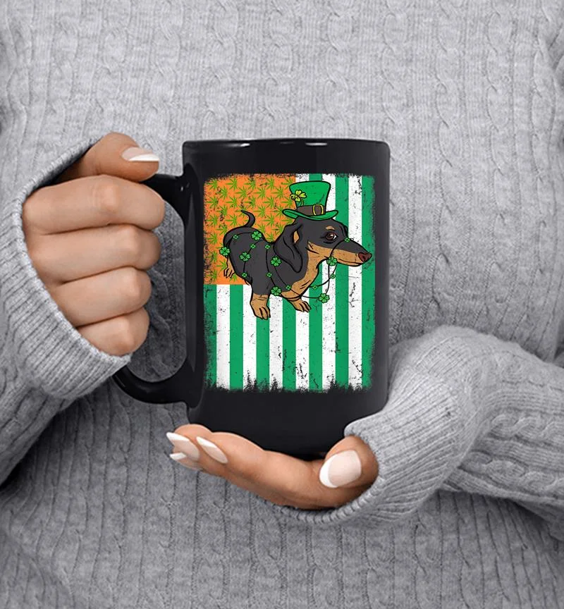 Dachshund Leprechaun Cannabis Marijuana St Patrick 039s Day Mug Dachshund Leprechaun Cannabis Marijuana St Patrick 039s Day Mug