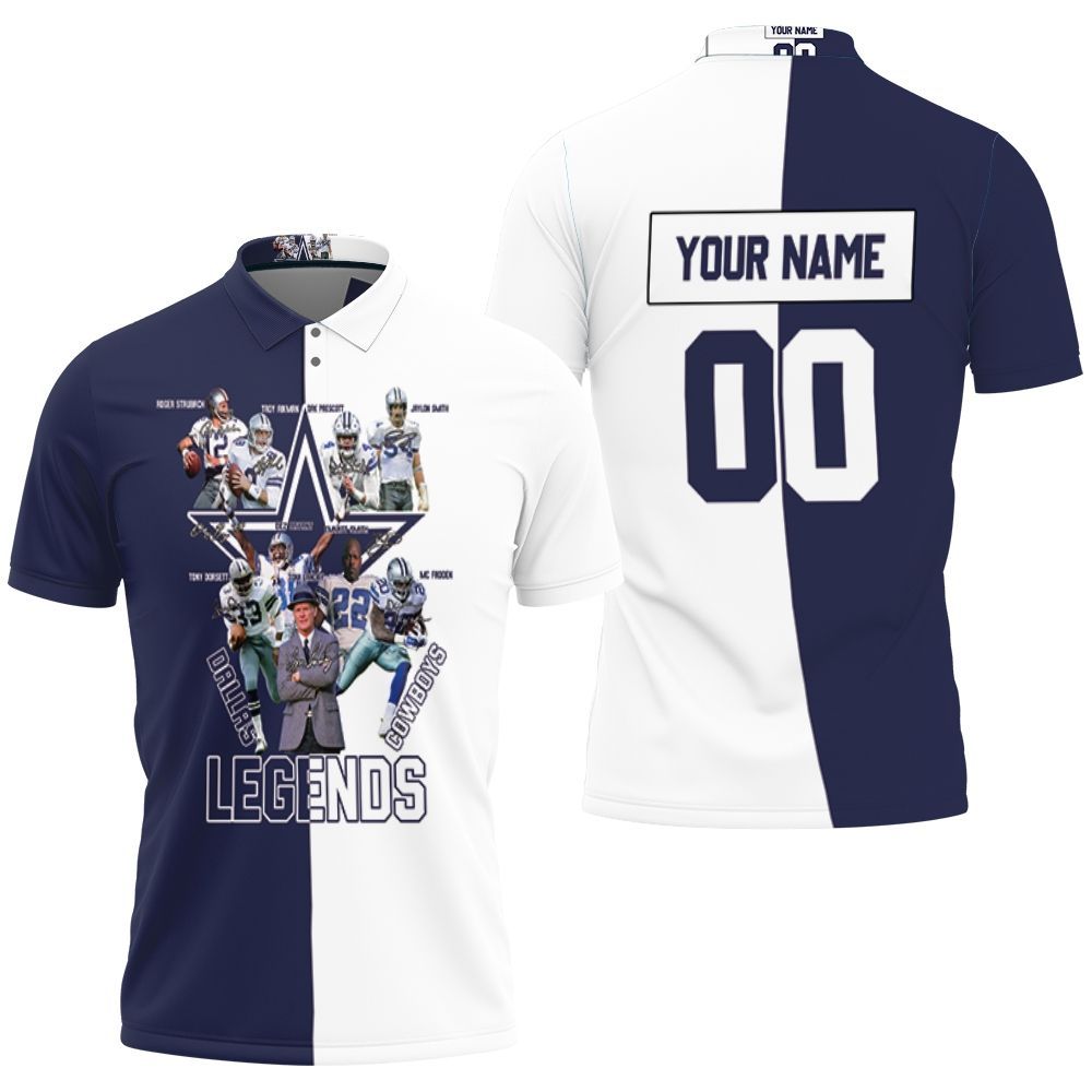 Dallas Cowboys Legends Coach And Players Signed Personalized 3D All Over Print Polo Shirt Dallas Cowboys Legends Coach And Players Signed Personalized 3D All Over Print Polo Shirt