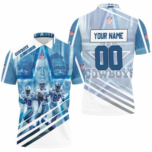 Dallas Cowboys Triplets Emmitt Smith 22 Troy Aikman 8 Michael Irvin 88 Personalized 3D All Over Print Polo Shirt Dallas Cowboys Triplets Emmitt Smith 22 Troy Aikman 8 Michael Irvin 88 Personalized 3D All Over Print Polo Shirt
