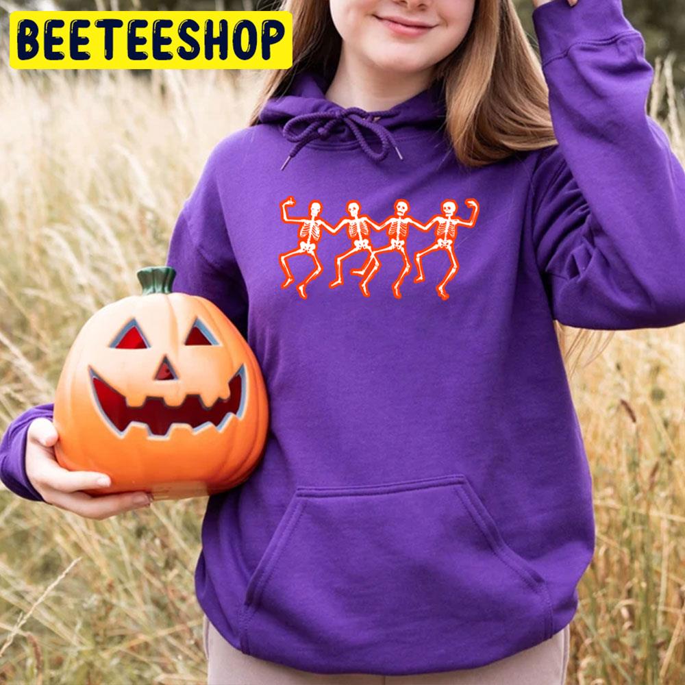 Dancing Skeletons Haloween Squad Halloween Trending Unisex T-Shirt Dancing Skeletons Haloween Squad Halloween Trending Unisex T-Shirt