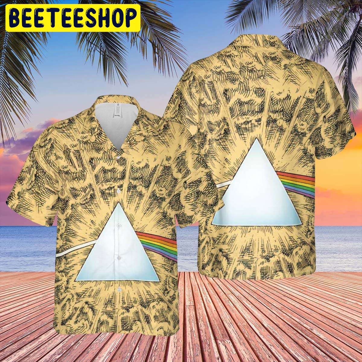 Dark Side Of The Moon Cartoon Style Hawaiian Shirt Dark Side Of The Moon Cartoon Style Hawaiian Shirt