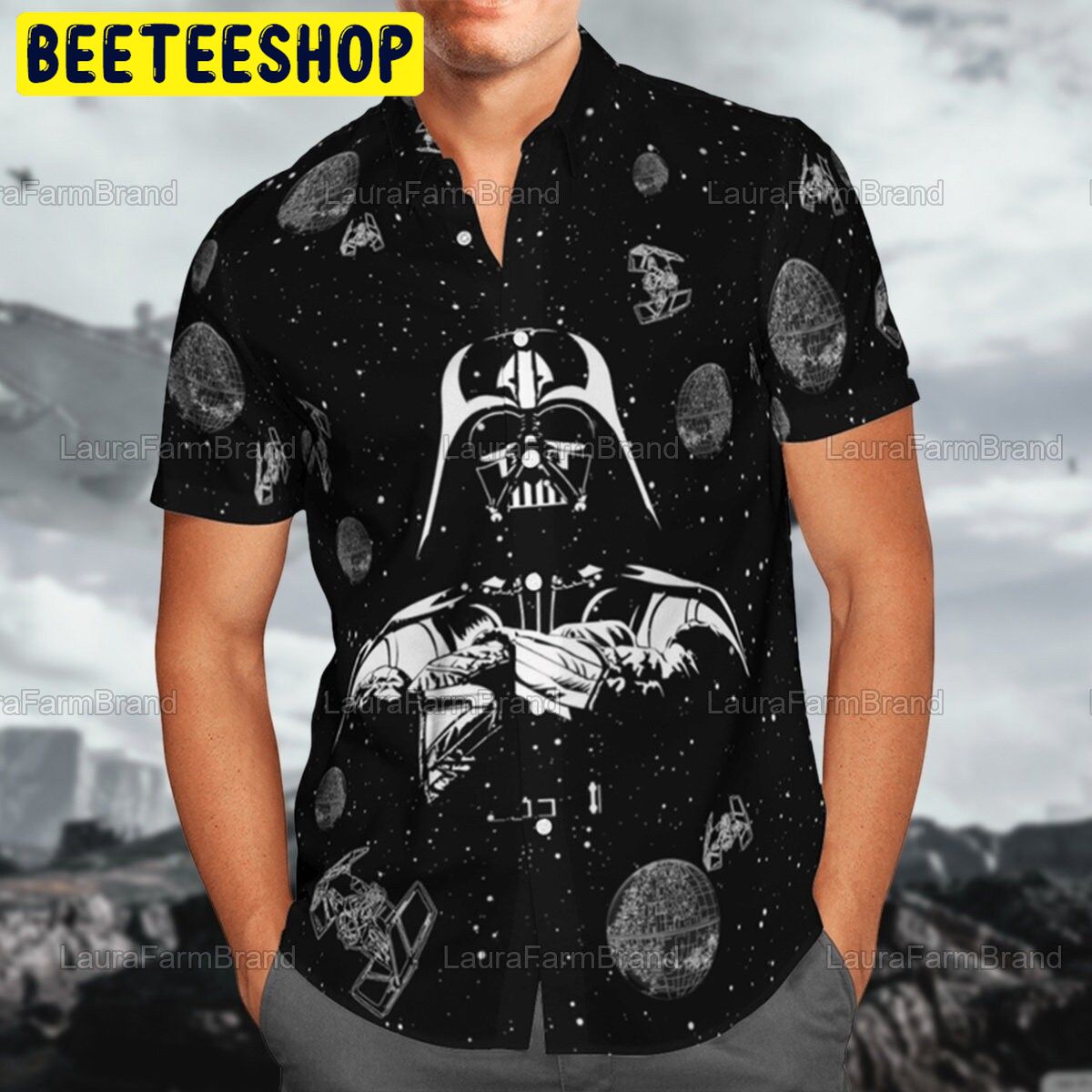 Dark Vader Galaxy Star Wars Trending Hawaiian Shirt Dark Vader Galaxy Star Wars Trending Hawaiian Shirt