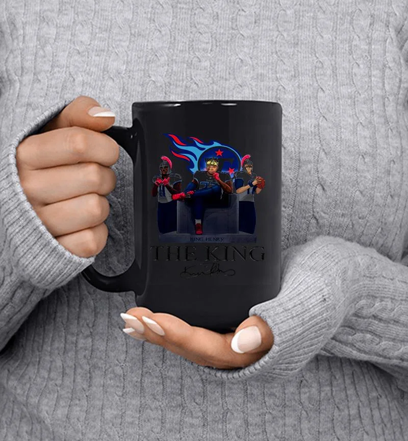 Derrick Henry Tennessee Titans The King Signature Mug Derrick Henry Tennessee Titans The King Signature Mug