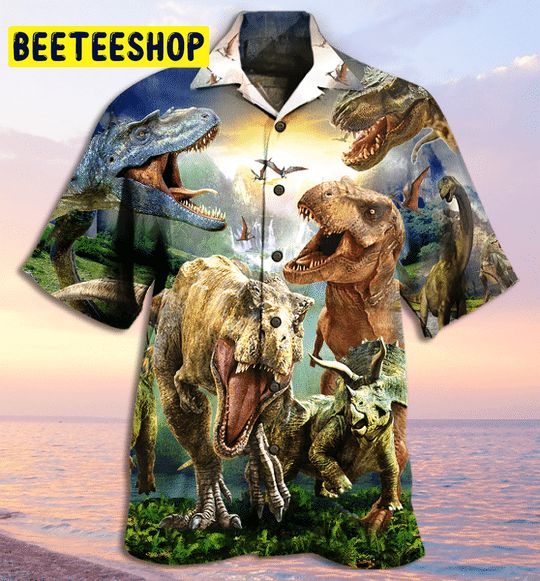 Design Dinosaur Trending Hawaiian Shirt Design Dinosaur Trending Hawaiian Shirt
