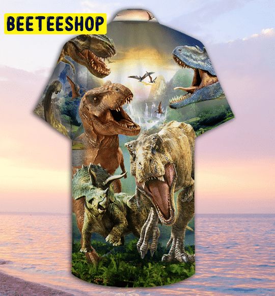 Design Dinosaur Trending Hawaiian Shirt Design Dinosaur Trending Hawaiian Shirt