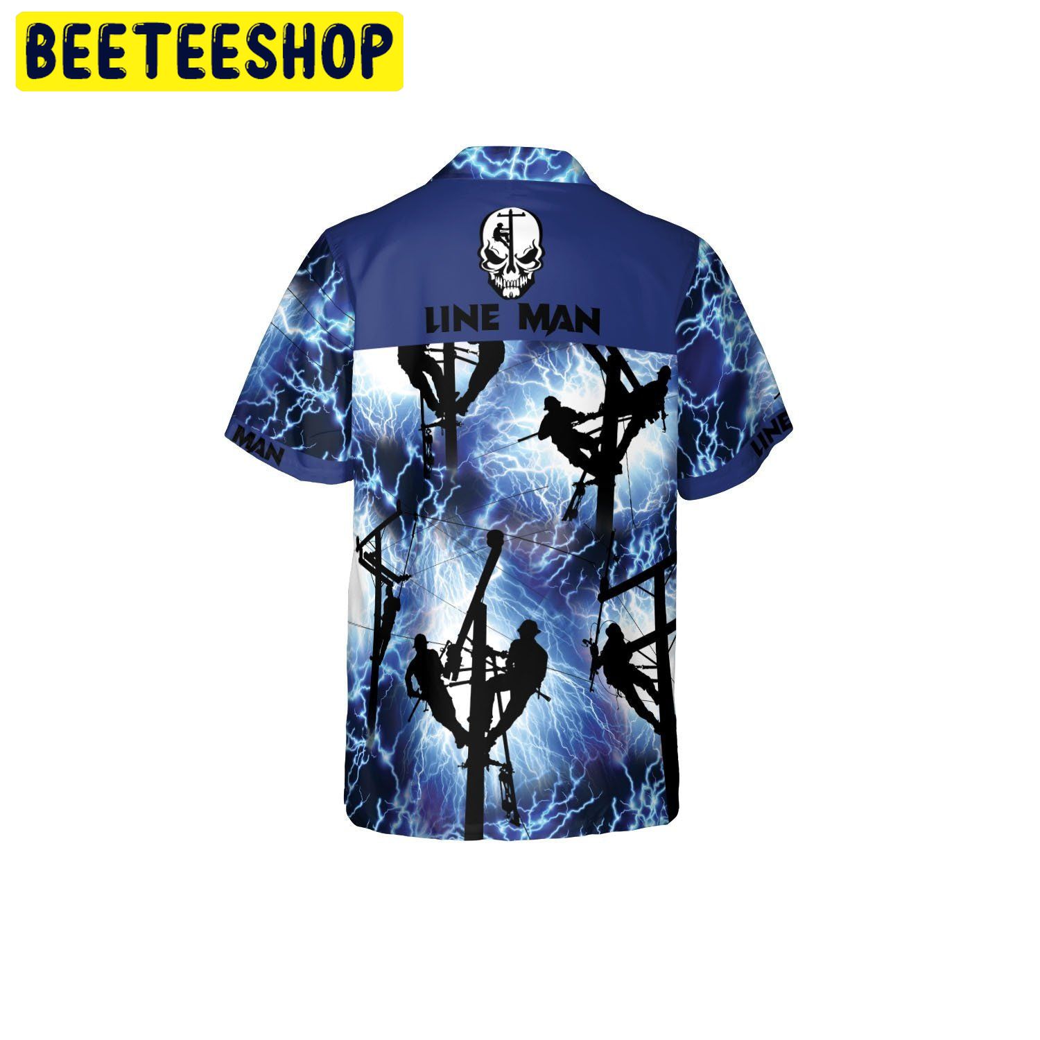 Design Lineman Red Thunder Storm Trending Hawaiian Shirt Design Lineman Red Thunder Storm Trending Hawaiian Shirt