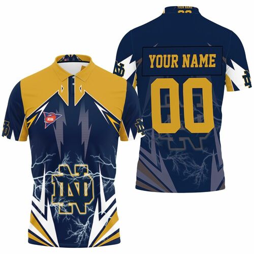 Design Ncaa Notre Dame Fighting Irish Lightning Personalized 3D All Over Print Polo Shirt Design Ncaa Notre Dame Fighting Irish Lightning Personalized 3D All Over Print Polo Shirt