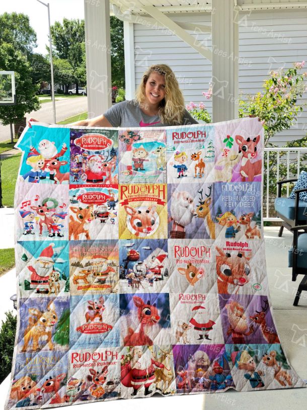 Design Rudolph The Red-Nosed Reindeer Quilt Blanket Design Rudolph The Red-Nosed Reindeer Quilt Blanket