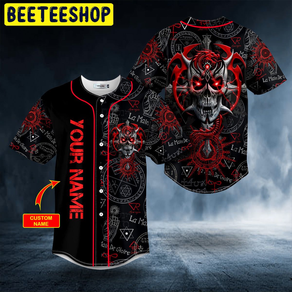 Devil Demon Dragon Skull Custom Trending Baseball Jersey Devil Demon Dragon Skull Custom Trending Baseball Jersey