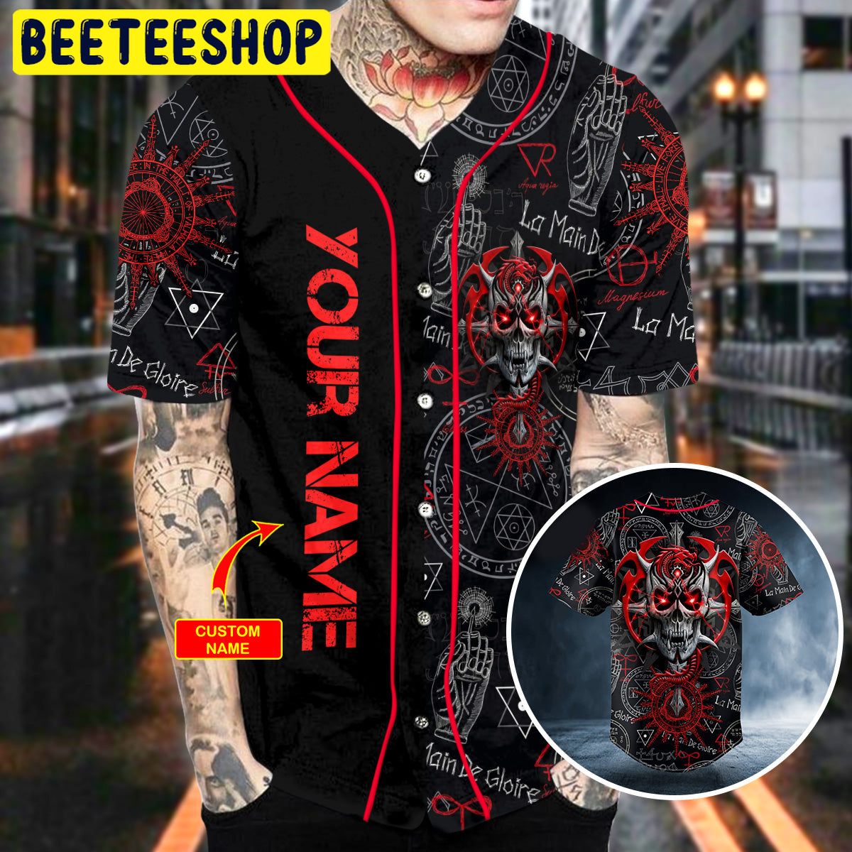 Devil Demon Dragon Skull Custom Trending Baseball Jersey Devil Demon Dragon Skull Custom Trending Baseball Jersey