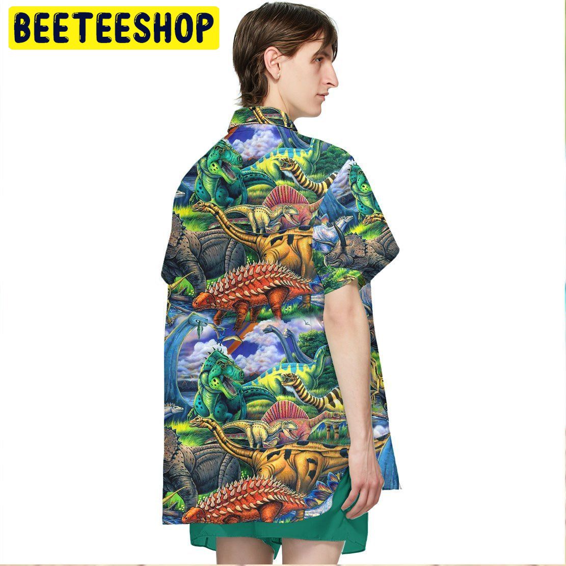 Dinosaur 3D All Over Printed Trending Hawaiian Shirt Dinosaur 3D All Over Printed Trending Hawaiian Shirt