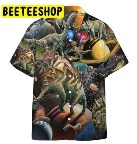 Dinosaur In The Space Hawaiian Shirt Dinosaur In The Space Hawaiian Shirt
