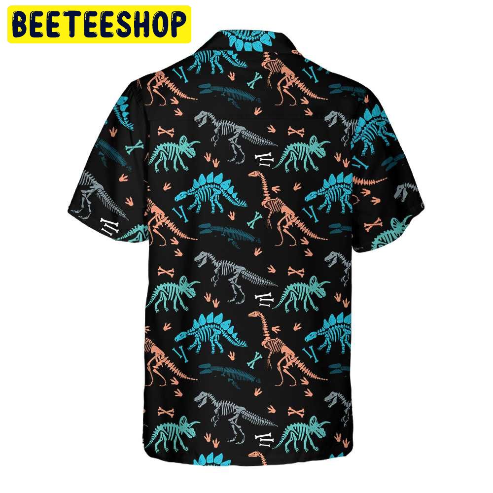 Dinosaur Skeleton Seamless Grunge Pattern Trending Hawaiian Shirt Dinosaur Skeleton Seamless Grunge Pattern Trending Hawaiian Shirt