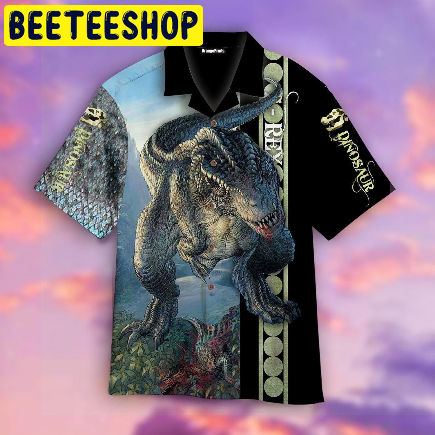 Dinosaur T-rex Hawaiian Shirt 2359 Dinosaur T-rex Hawaiian Shirt 2359