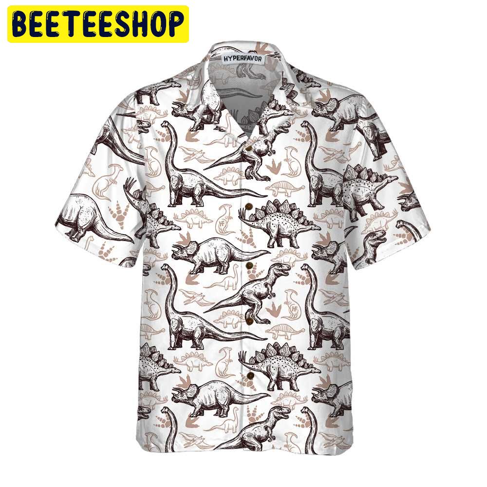 Dinosaurs Footprints Seamless Pattern Trending Hawaiian Shirt Dinosaurs Footprints Seamless Pattern Trending Hawaiian Shirt