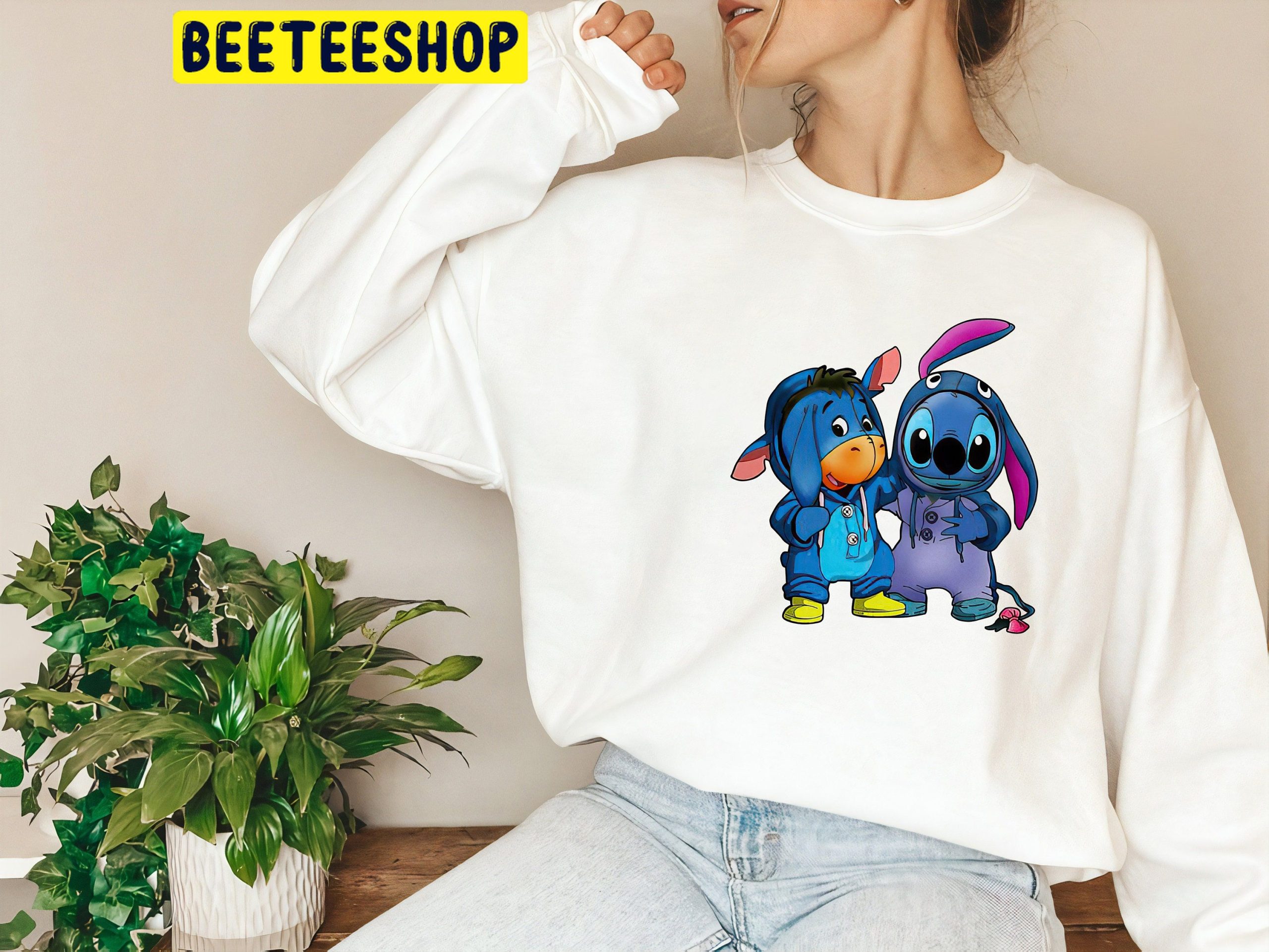 Disney Eeyore And Stitch Halloween Trending Unisex Shirt Disney Eeyore And Stitch Halloween Trending Unisex Shirt