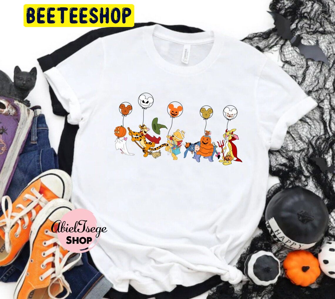 Disney Halloween Pooh And Friends Balloon Mickey Ears Trending Unisex Shirt Disney Halloween Pooh And Friends Balloon Mickey Ears Trending Unisex Shirt