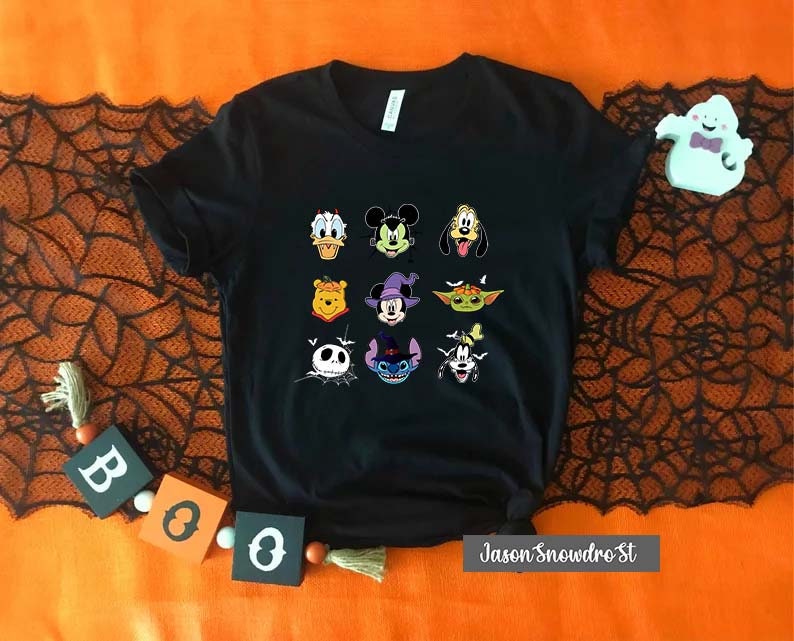 Disney Halloween Trick Or Treat Jack Skellington Pooh Yoda Stitch Mickey Minnie Trending Unisex Shirt Disney Halloween Trick Or Treat Jack Skellington Pooh Yoda Stitch Mickey Minnie Trending Unisex Shirt
