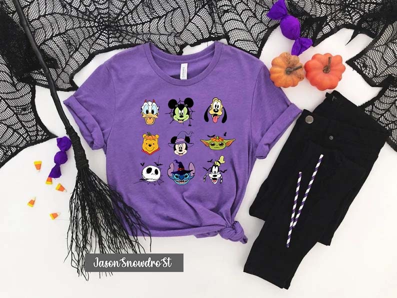 Disney Halloween Trick Or Treat Jack Skellington Pooh Yoda Stitch Mickey Minnie Trending Unisex Shirt Disney Halloween Trick Or Treat Jack Skellington Pooh Yoda Stitch Mickey Minnie Trending Unisex Shirt
