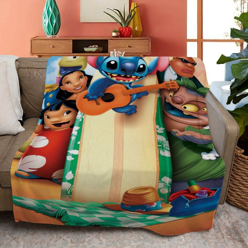 Disney Lilo And Stitch 2002 Fleece Blanket Funny Lilo And Stitch Comfy Sofa Throw Blanket Disney Lilo And Stitch 2002 Fleece Blanket Funny Lilo And Stitch Comfy Sofa Throw Blanket