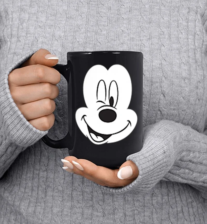 Disney Winking Mickey Mouse Face Small Icon Mug Disney Winking Mickey Mouse Face Small Icon Mug