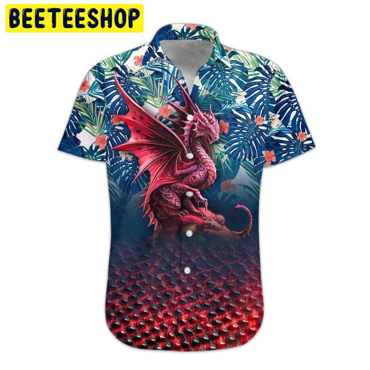 Dragon 3D All Over Printed Trending Hawaiian Shirt Dragon 3D All Over Printed Trending Hawaiian Shirt