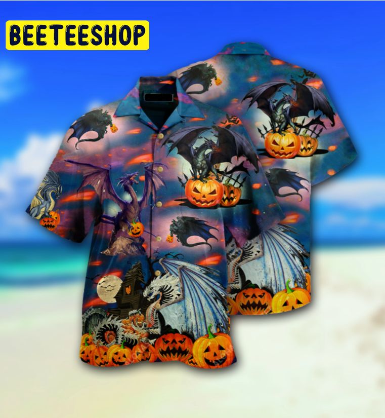 Dragon And Halloween Trending Hawaiian Shirt Dragon And Halloween Trending Hawaiian Shirt