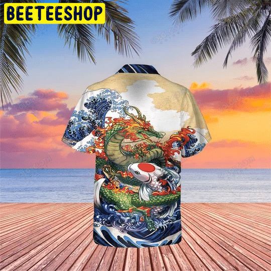 Dragon And Koi Fish Trending Hawaiian Shirt Dragon And Koi Fish Trending Hawaiian Shirt