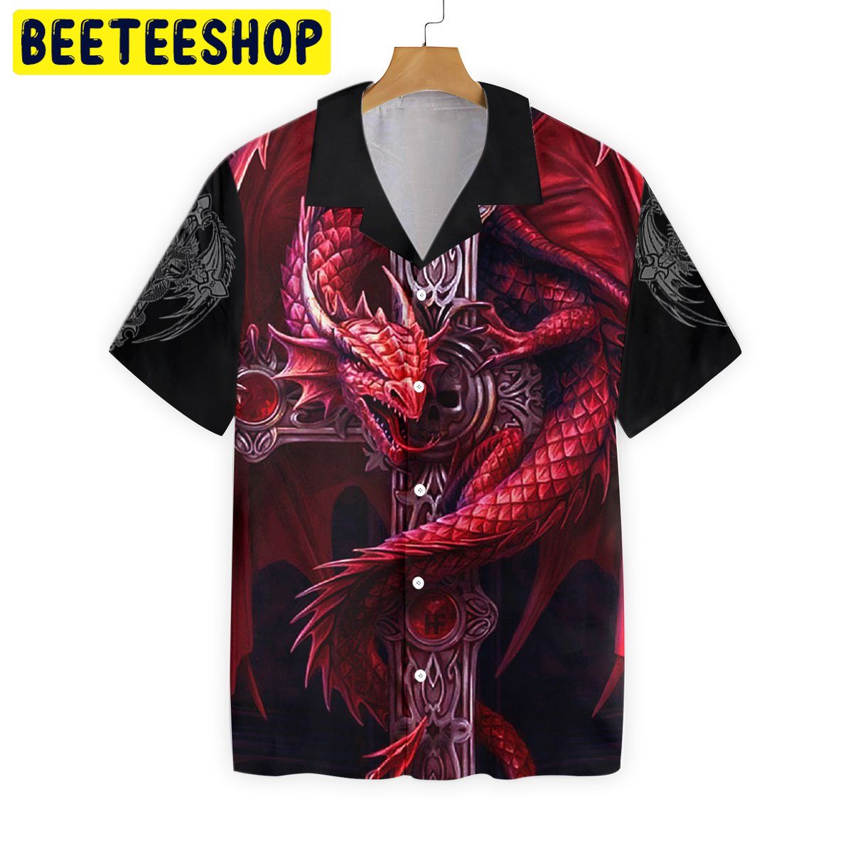 Dragon Tattoos Magenta Trending Hawaiian Shirt Dragon Tattoos Magenta Trending Hawaiian Shirt