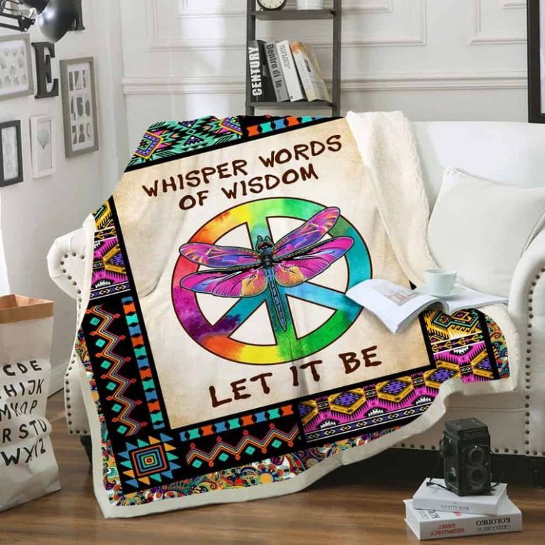 Dragonfly Hippie Whisper Words Of Wisdom Let It Be Comfy Sofa Throw Blanket Dragonfly Hippie Whisper Words Of Wisdom Let It Be Comfy Sofa Throw Blanket